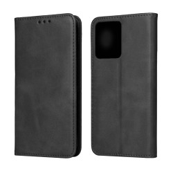 Capa Flip de Couro com Bolso Interno para Xiaomi Redmi Note 12 4g Preto